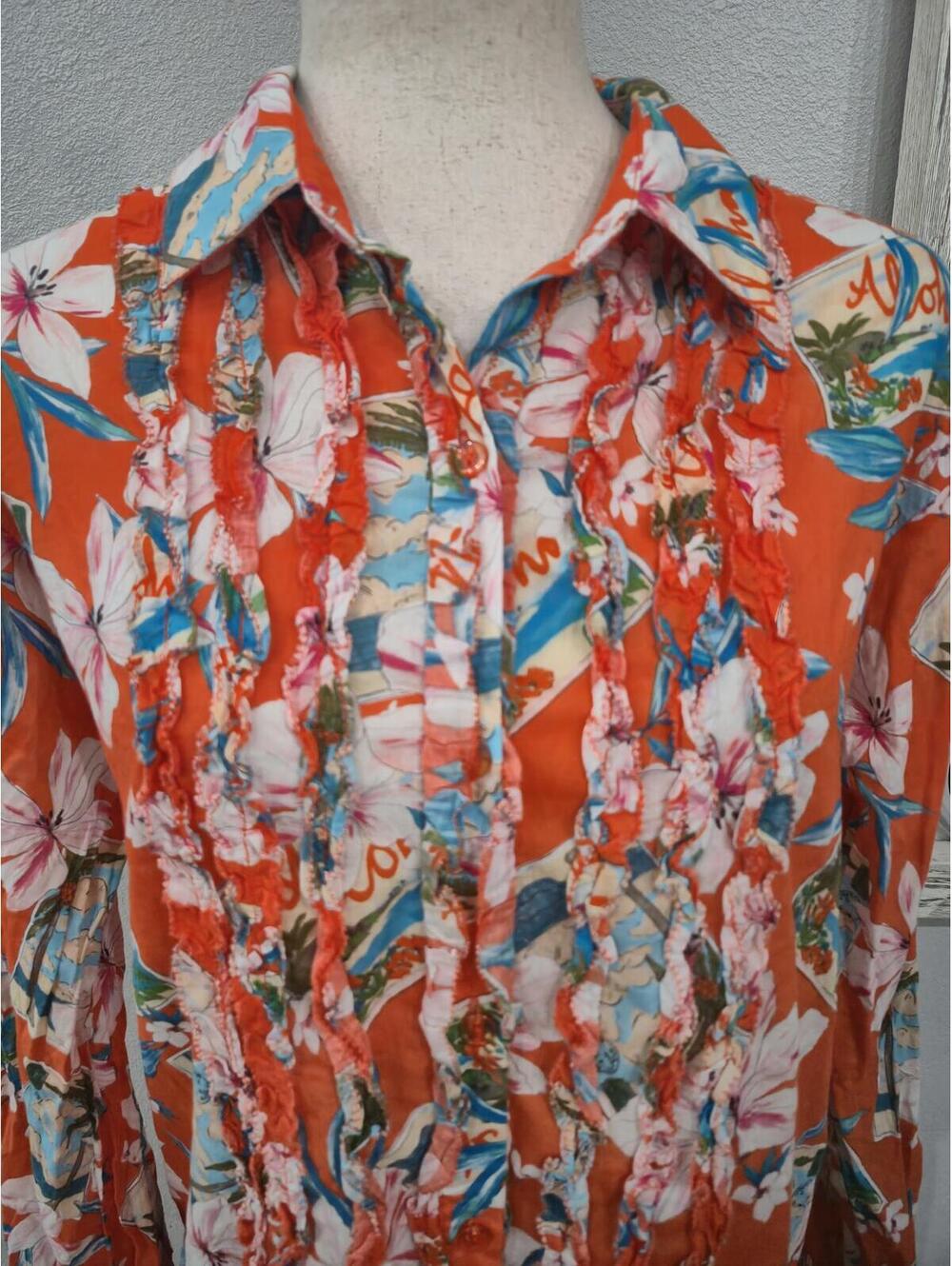 LE SUPERBE Chemise Kahuna Tux Blouse Size smalluse - Picture 6 of 8